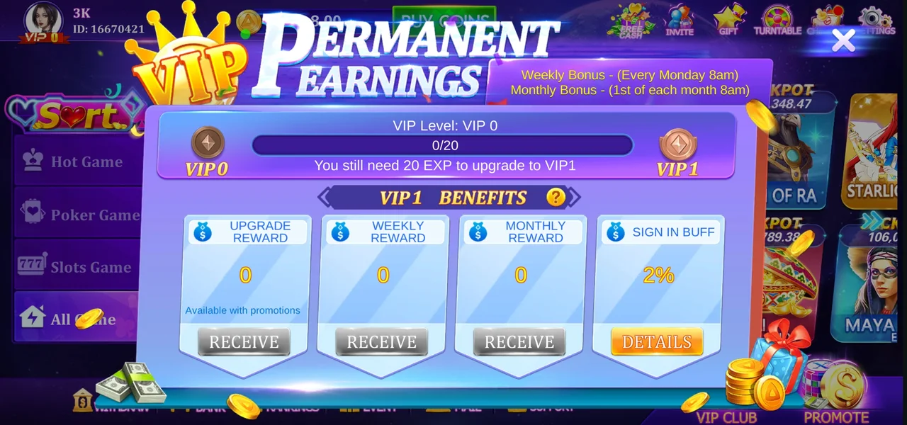 3K Bet VIP Features