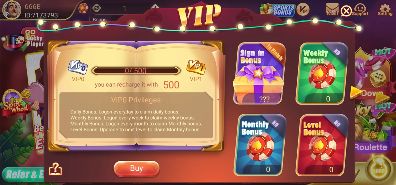 666 Rummy Entertainment VIP Features