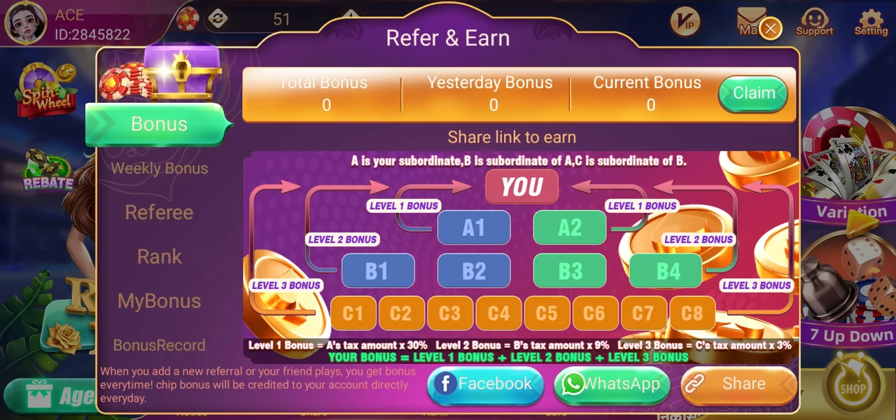 ACE Rummy Apk Refer Earn