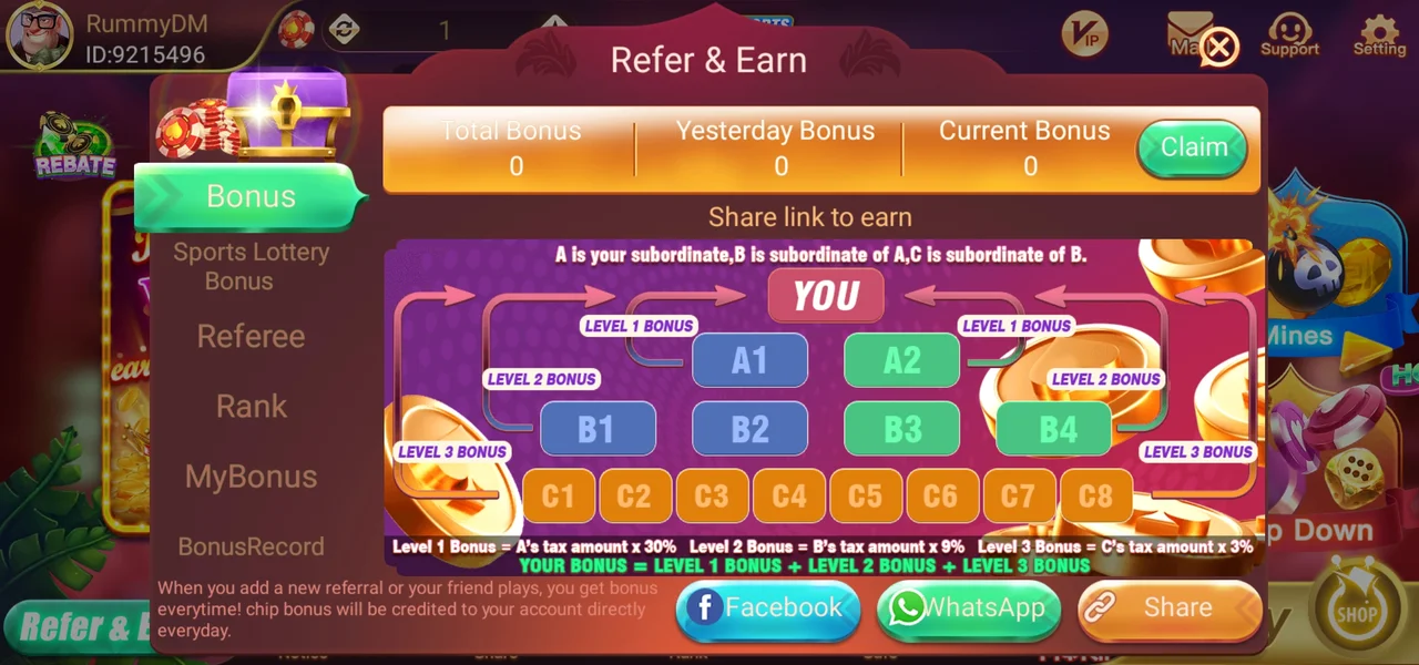 DM Slot Refer & Earn