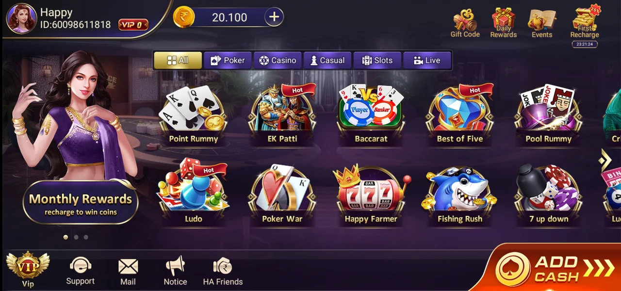 Happy Ace Casino All Games