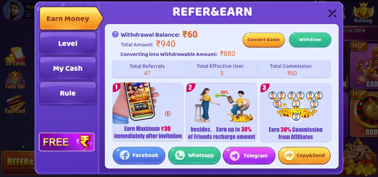 Alliance Rummy Refer & Earn