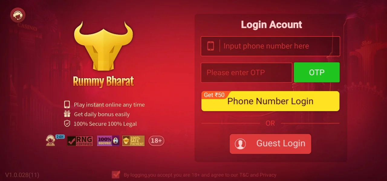 Rummy Bharat Apk Sign Up