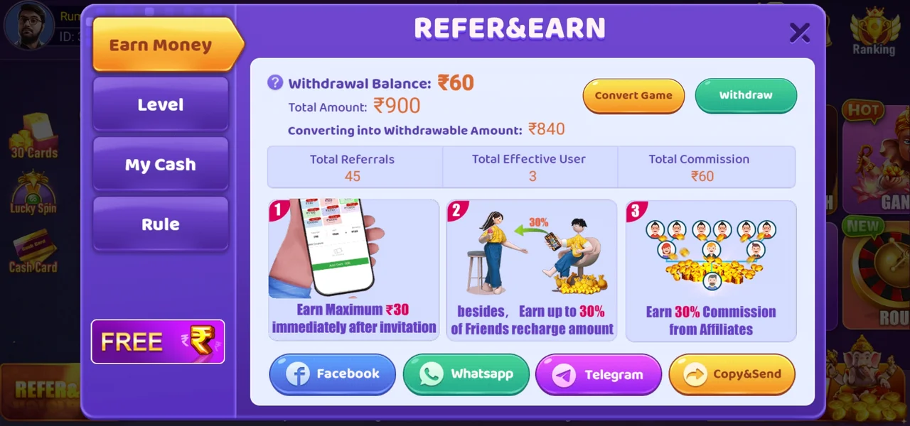 Alliance Rummy Refer & Earn