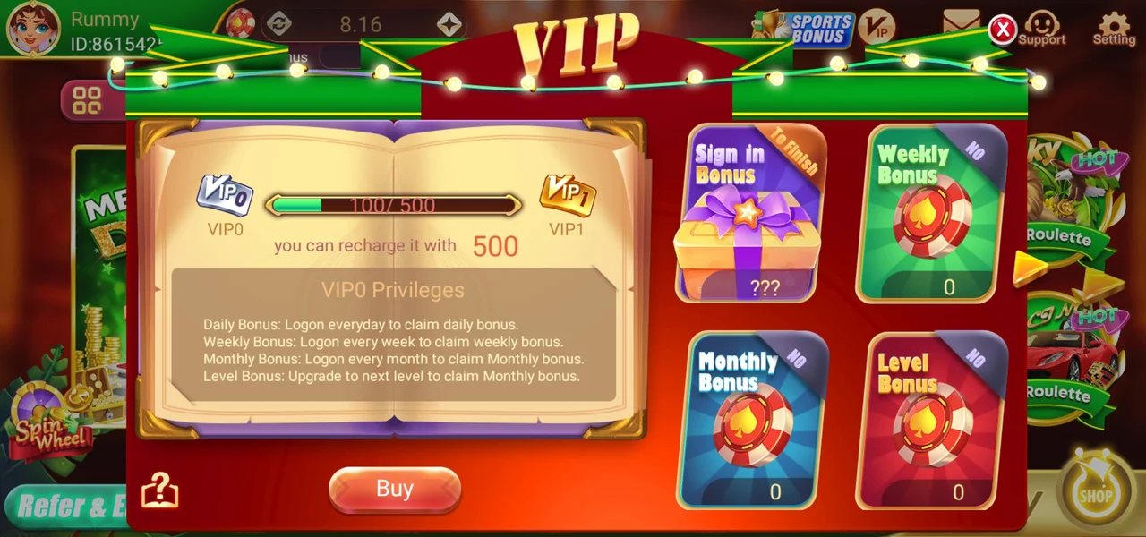 Rummy Good VIP Features