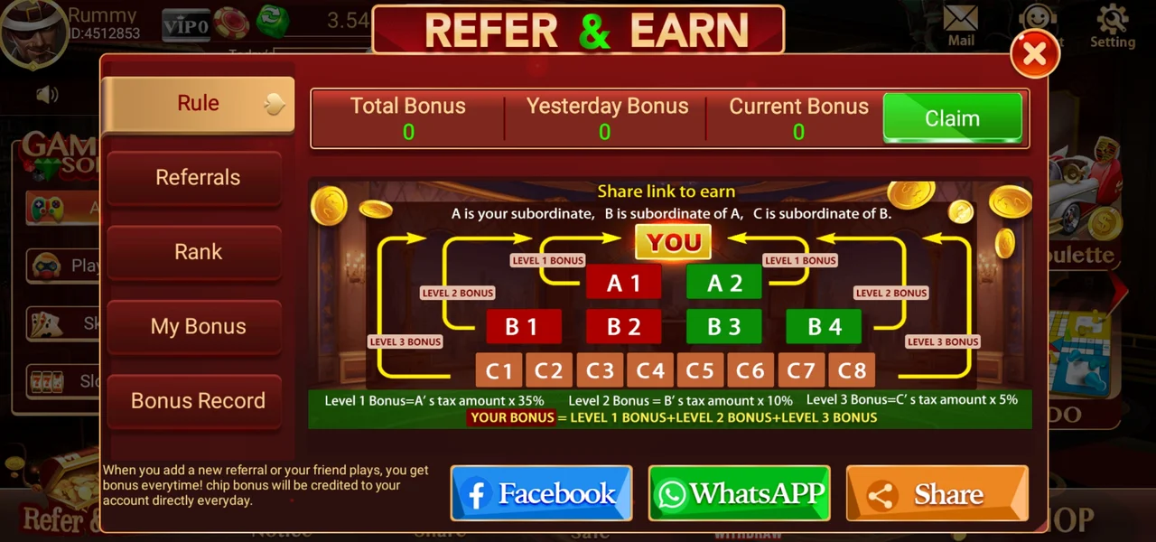 Rummy Google Refer & Earn