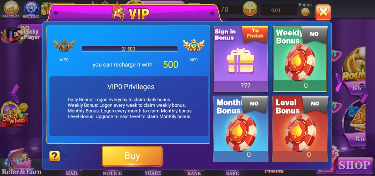 Rummy Grand VIP Features