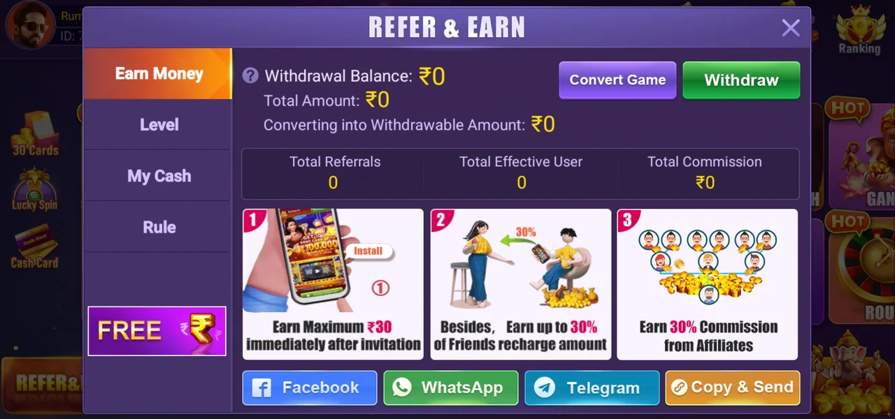 Alliance Rummy Refer & Earn