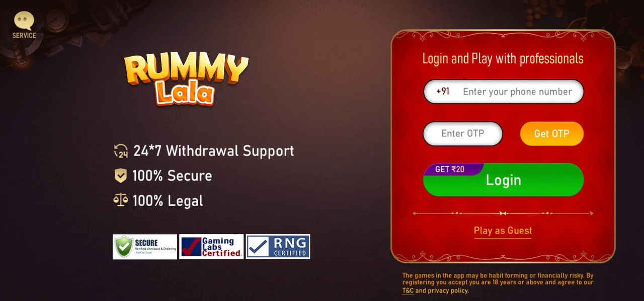 Rummy Lala Apk Sign Up