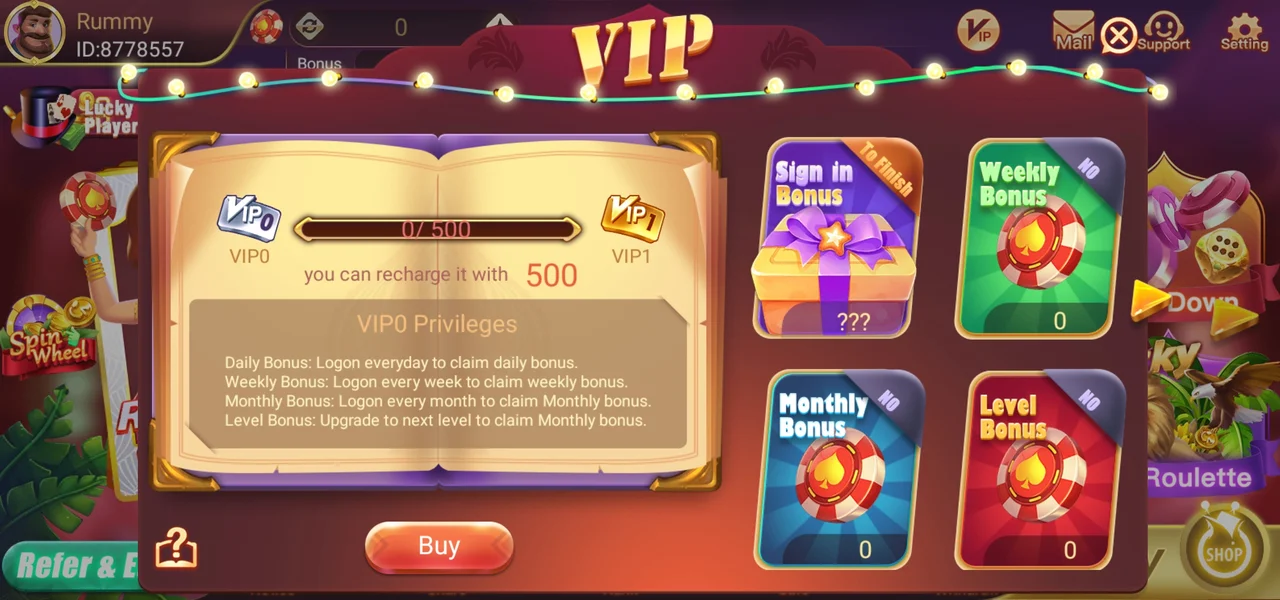 Rummy Loot VIP Features