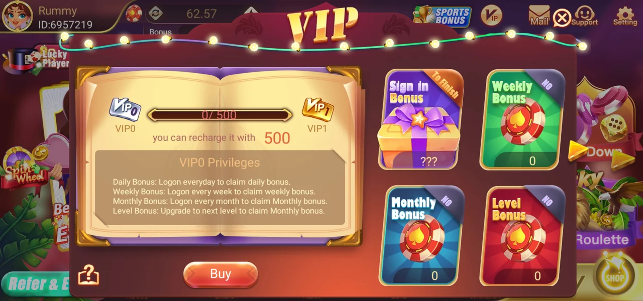 Rummy Most VIP Features