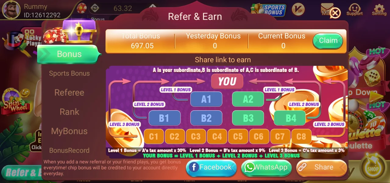 Rummy Noble Refer & Earn