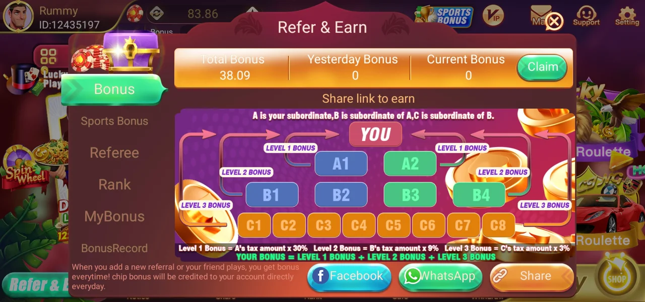 Rummy Ola Refer & Earn