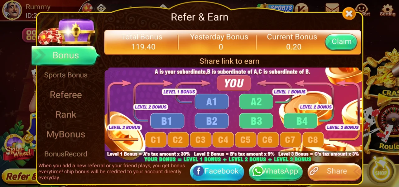 Rummy Regal Refer & Earn