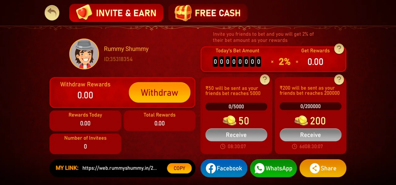 Rummy Shummy Refer & Earn