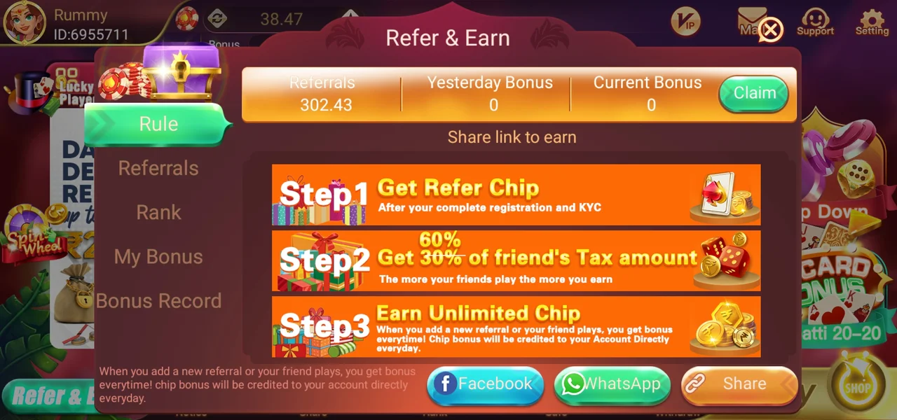 Rummy Yes Refer & Earn