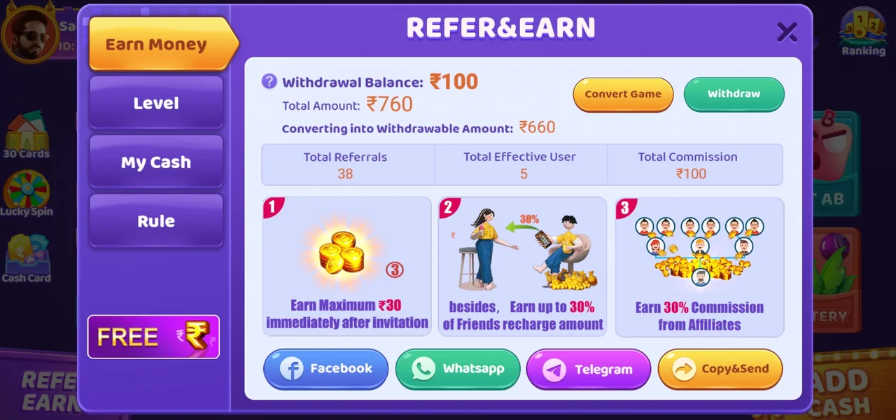 Alliance Rummy Refer & Earn