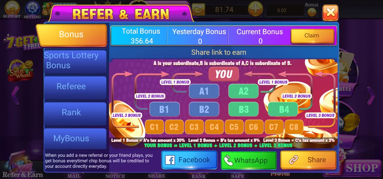 Teen Patti Club Apk Refer Earn