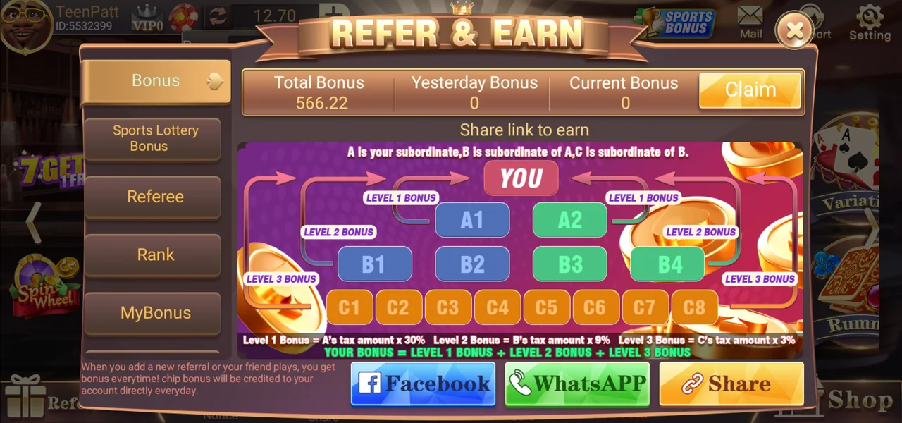 Teen Patti Fun Refer & Earn