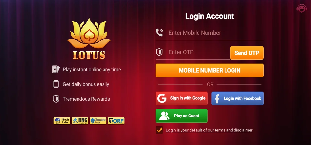 Teen Patti Lotus Apk Sign Up