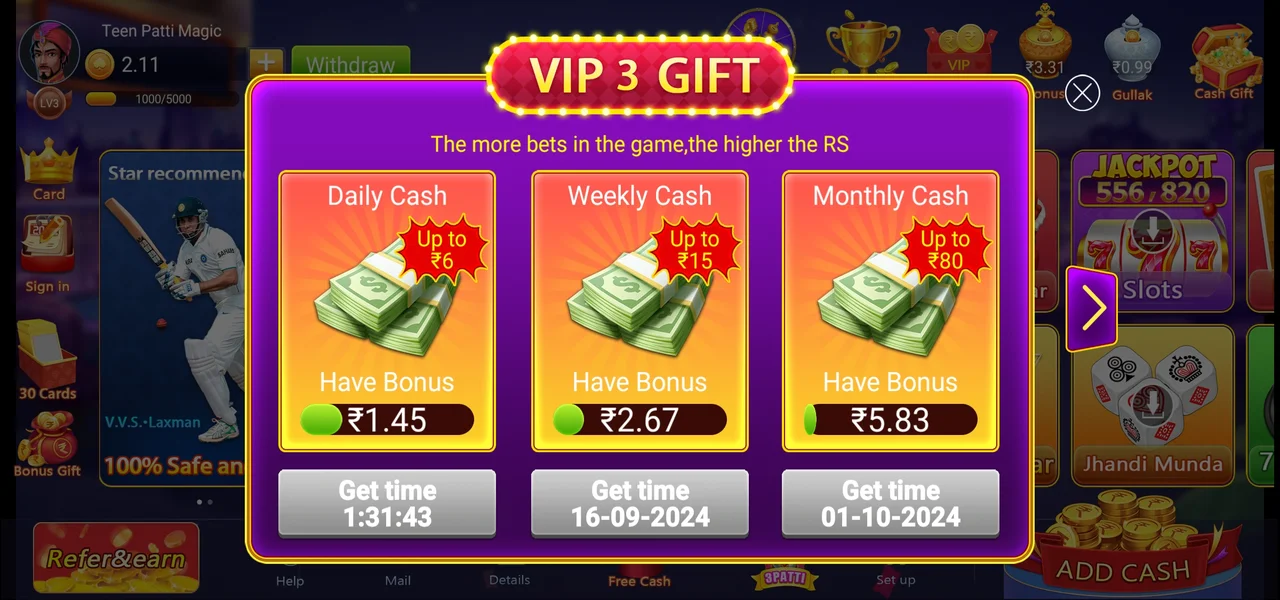 Teen Patti Magic VIP Features