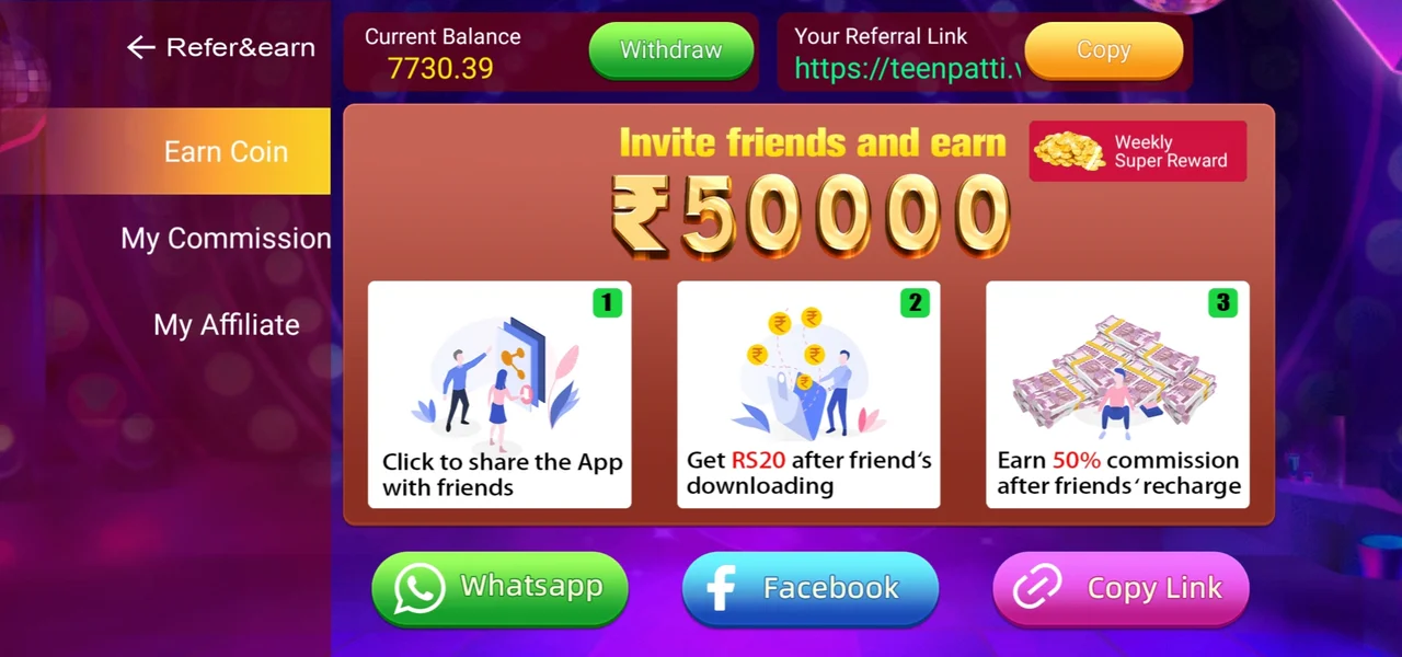 Alliance Rummy Refer & Earn