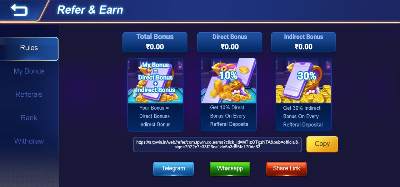 Teen Patti Win Apk Refer Earn